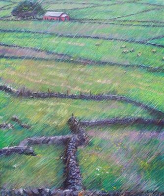 Dusk towards Biggin, Derbyshire - Peter Thornborough