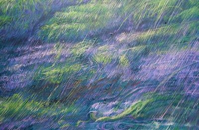 Summer shower, Dove River, Derbyshire, England - Peter Thornborough